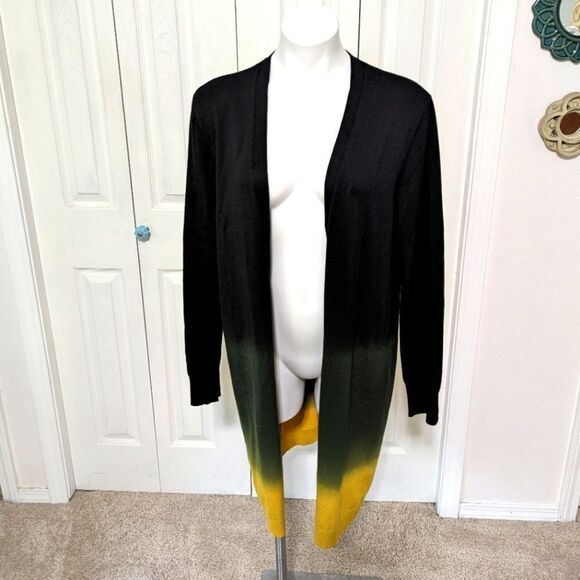 CHICO'S Rayon Spun Dip Dyed Open Front Cardigan/Duster - Picture 4 of 13